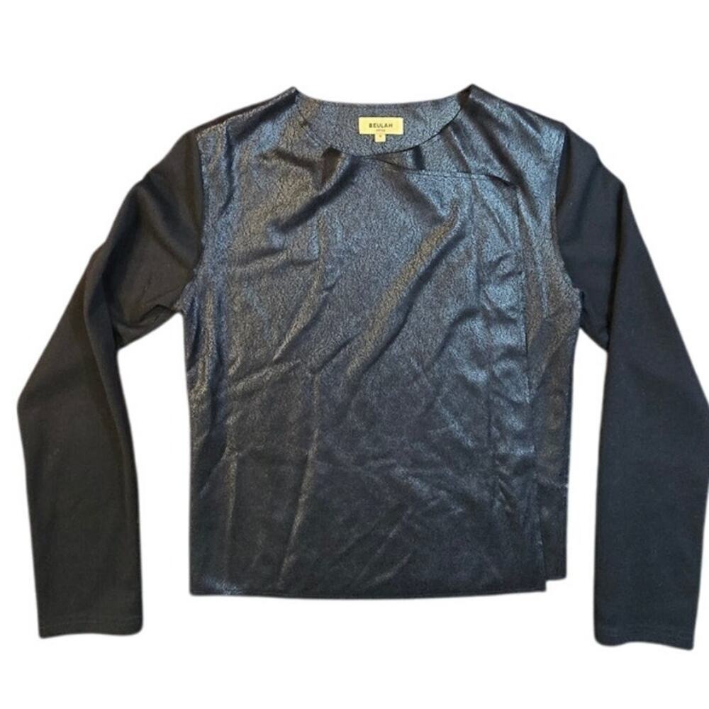 Beulah Ladies Shimmery‎ Open Front Sweater/Jacket EUC